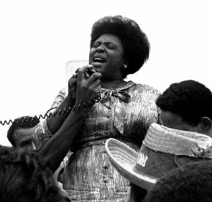 Fannie Lou Hammer (1917-1977). Courtesy The Resilient Sisterhood Project.