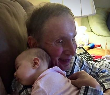 Pete with his granddaughter Ellie, February 2019.