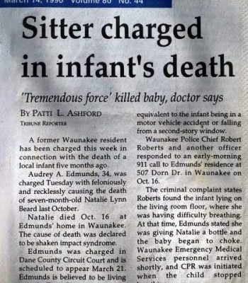 The community of Waunakee was shocked when Edmunds was formally charged in connection with Natalie's death.